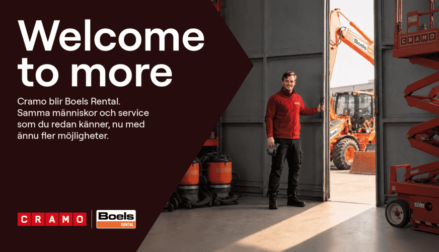 Cramo byter hjälmfärg – blir successivt Boels Rental