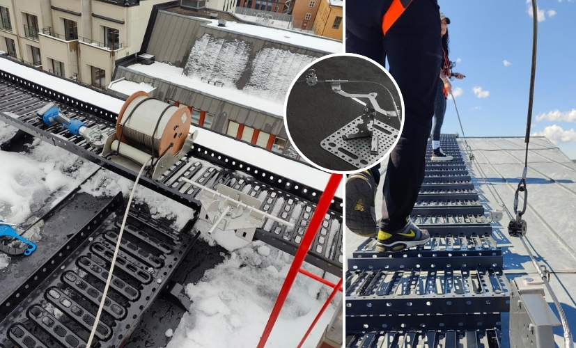 Vistas säkert på taket