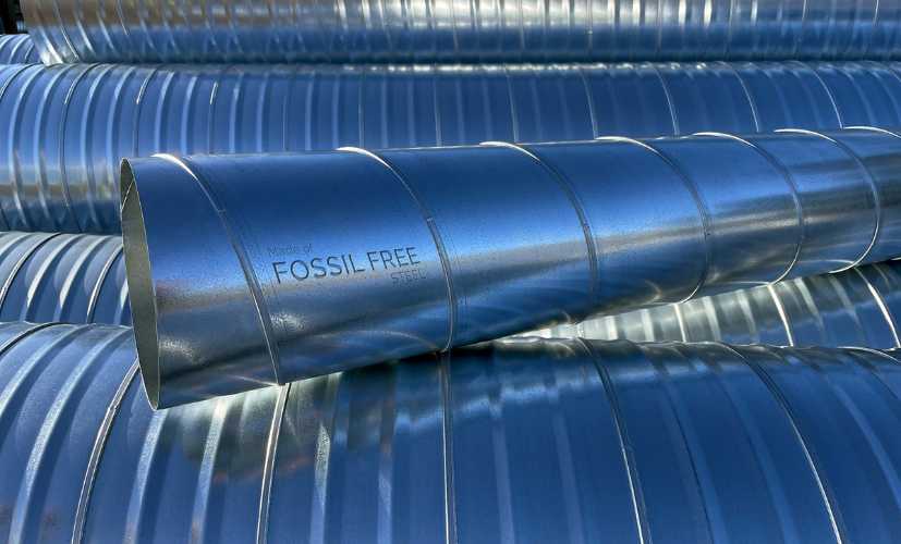 Lindab levererar världens första ventilationskanaler i fossilfritt stål till byggprojekt